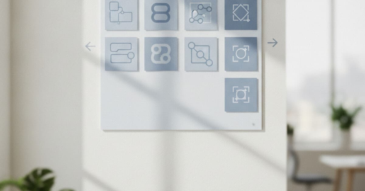 Feature request management workflow showing status cards moving from pending to completed